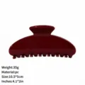 Pince à cheveux demi-ronde en PC élégante style coréen, pince requin tendance pour femme. - PC / Rouge Foncé
