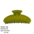 Pince à cheveux transparente verte en PC 10.5x5cm pince requin minimaliste pour cheveux épais. - PC / Vert Fruit Transparent