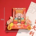 Creative 3D Kitchen God fridge magnet Chinese traditional culture decorative magnetic sticker - Kitchen God (Wood + Soft Magnet)