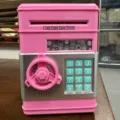 Rosa elektronische Spielzeug Tresor Spardose mit Tastenfeld und Drehgriff für Kinder Geld sparen - Rosa