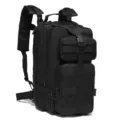 Schwarzer taktischer Rucksack, langlebiges 3P-Design für Outdoor-Camping und Wandern. - Schwarz