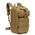 Khaki Taktischer Rucksack für Outdoor Camping Wandern, langlebiger 3P Militär Rucksack - Sandfarben