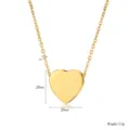 Gold stainless steel heart pendant necklace with urn ashes design, durable fashion jewelry. - With Cross Chain (50cm) / Gold