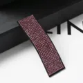Exquisite rectangular rhinestone hair clip in pink, sparkling crystal barrette for daily wear. - Rectangular - Purple Rhinestone
