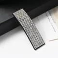 Full rhinestone square hair clip sparkly crystal side clip elegant hair accessory for women. - Rectangular Gradient - White/AB Rhinestone
