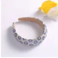 Crystal rhinestone headband sparkling blue flower hair hoop fashion women hair accessories - Gem Blue