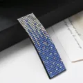 Fermaglio per capelli rettangolare con strass blu scintillante forcina elegante donna - Sfumato Rettangolare - Strass Blu/AB