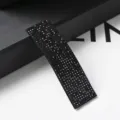 Fermaglio per capelli con strass neri cristallo scintillante rettangolare accessori donna - Rettangolare - Strass Nero