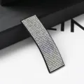 Fermaglio rettangolare con strass scintillanti, elegante forcina in cristallo per donne e styling. - Rettangolare - Strass AB