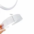 Transparent plastic headband with small anti-slip teeth, 2.9cm wide DIY hair hoop base. - Transparent Flat Headband with Small Combs / 2.9cm / Clear
