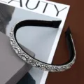 Rhinestone Headband Vintage Crystal Hair Hoop Sparkly Diamond Hair Accessories for Women - White Rhinestone Crystal Headband