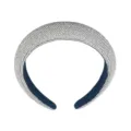 Sparkling crystal padded headband detail, premium rhinestone hair accessory for women parties. - Silver
