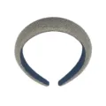 Close-up detail of thickened sponge crystal rhinestone padded headband shining bright. - Gray