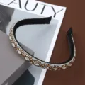 Rhinestone steel headband vintage crystal hair hoop elegant sparkling face wash hair accessory - Champagne White Rhinestone Crystal Headband