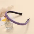 Purple rhinestone headband sparkle crystal hair hoop cute glitter hair accessories for women - Light Purple