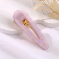 Acrylic Waterdrop Hair Clip Cute Pink Marble Hairpin Sweet Hair Accessories for Women - Hollow Water Drop Duckbill Clip / Light Purple
