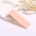 Pink acrylic hair clip, rectangle duckbill side clip, sweet candy color hair accessories for women. - Rectangle Duckbill Clip / Pink