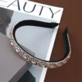 Elegant black rhinestone headband with sparkling crystal diamonds for women fashion and daily wear. - Champagne Gold and White Rhinestone Crystal Headband