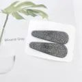 Sparkling rhinestone hair clips for women, trendy side bang clips, full diamond hair pieces. - Waterdrop BB Clip / Mineral Grey