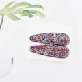 Sparkly rhinestone hair clips detail shot, colorful crystal bobby pins for daily styling. - Waterdrop BB Clip / Mixed Colors