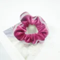 Fashion velvet rhinestone hair scrunchie, large elastic ponytail holder for women. - Rose Red