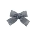 Sparkling rhinestone bow hair clip, crystal paved hairpin detail, elegant hair accessory. - Spring Bowknot Top Clip / Grey Rhinestone