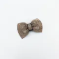 Rhinestone Bow Hair Clip, Champagne Sparkly Crystal Barrette for Women and Girls Back Hair - Single Knot Spring Clip / Champagne