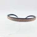Stylish women rhinestone headband black crystal anti-slip hair hoop fashion daily wear - Champagne