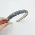 Sparkling rhinestone headband for women, wide crystal hair hoop, elegant retro hair accessory. - Mineral Gray Rhinestone Headband