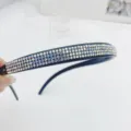 Women sparkling rhinestone headband elegant crystal hair hoop anti-slip hair accessories - AB Color