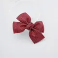 Red rhinestone bow hair clip sparkle crystal hair barrette for women girls elegant headwear - Bright Red Rhinestone Crossed Bow Hair Clip