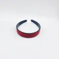Red rhinestone headband with small comb teeth, sparkling crystal hair hoop for festive events. - Bright Red Rhinestone 2.7cm Headband with Comb