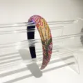 Exquise strass haarband met elegant graanpatroon, sprankelende haaraccessoire voor dames. - Kleurrijk Goud Korenar