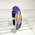Glanzende blauwe strass haarband met gouden graanpatroon luxe kristallen haaraccessoire - Edelsteen Blauw Goud Korenar