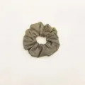 Shimmering metallic gold hair scrunchie for women, elegant sparkly elastic hair tie accessory. - Scrunchie / Gold