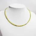Handmade natural stone beaded necklace, faceted yellow crystal clavicle chain for women. - Style 6