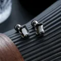 Titanium staal vierkante zwarte zirkoon oorknopjes voor mannen en vrouwen gotische stijl - Suikerklontje Geometrische Stijl / Zwart Per Stuk