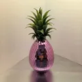 Pink disco mirror pineapple decor, retro artificial fruit ornament for home party and table decoration. - 10*10*25cm / Pink