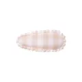Kinder beige karo stoff snap haarspange, süße mini gingham haarklammer für kleine mädchen. - Khaki Karo