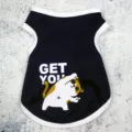 Gilet respirant d'été pour petits chiens et chats mignon imprimé chat vêtements doux - XS / Bleu Marine