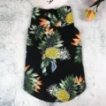 Tropisches Ananas-Muster Haustier Hundeschnitt atmungsaktive Sommerkleidung für kleine Hunde - XS / Marineblau