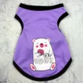 Gilet pour animal de compagnie en mesh respirant violet avec ours, vetement ete chien. - XS / Violet