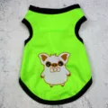 Chaleco de verano transpirable para perros pequeños y gatos, bonito diseño de cerdo, color verde. - Verde Neón