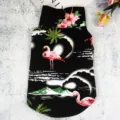Frühling Sommer tropischer Flamingo Haustier Hundeshirt atmungsaktive niedliche Kleidung Welpen - Schwarz