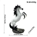 Rearing horse sculpture home decor resin animal ornament for office desk display gift - Leaping Horse / White