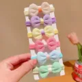 Kids colorful bow hair ties set, high elasticity cute hair accessories for girls and kids. - Bowknot Style / Set of 6 / Multicolor/Candy Color
