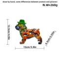 Colorful graffiti hatted French bulldog resin ornament figurine home desktop decor gift. - Graffiti