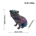 Colorful resin French bulldog ornament statue for home decor desktop display sculpture - Line