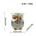 Figurine Hibou Pirate en Résine Décoration Créative de Bureau Statue Animalière - Hibou Perlé