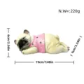 Resin French Bulldog Figurine Cute Sleeping Puppy Ornament for Garden Home Desktop Decor - French Bulldog